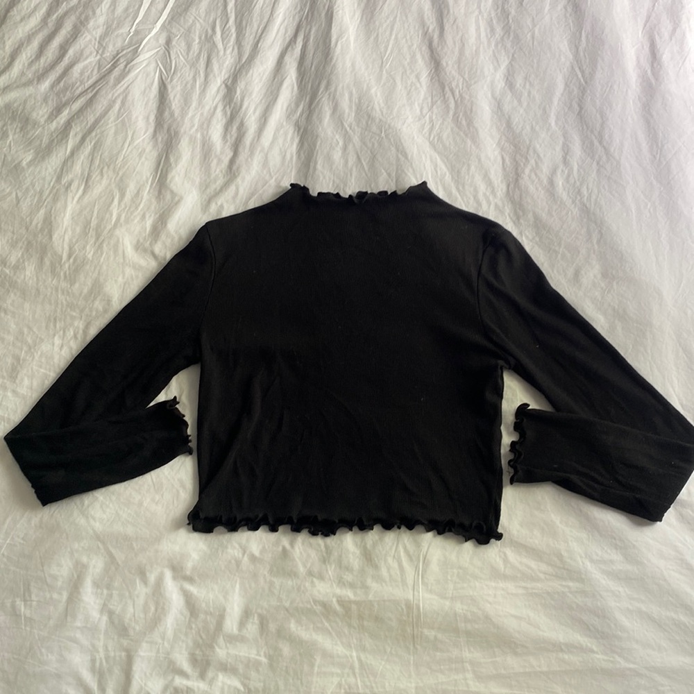Cropped mock neck long sleeve
